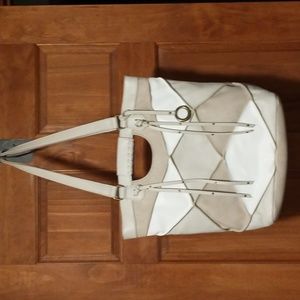 Andrea Jovine Leather shoulder/carry bag large w embellishments;charm, t…